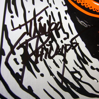 Clay wheels, dusted angel screenprinted poster