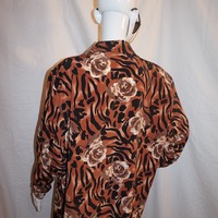 Vintage Brown Animal Print Top Size 1x - Thumbnail 3