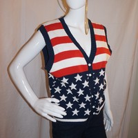 Vintage Flag Vest, Size S - Thumbnail 1