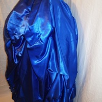 Vintage Blue Puffy Ruffle handmade Skirt, Size S-M - Thumbnail 4