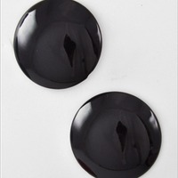 Round button earring - Thumbnail 2