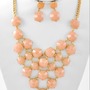 Gold tone turquoise necklace set-1