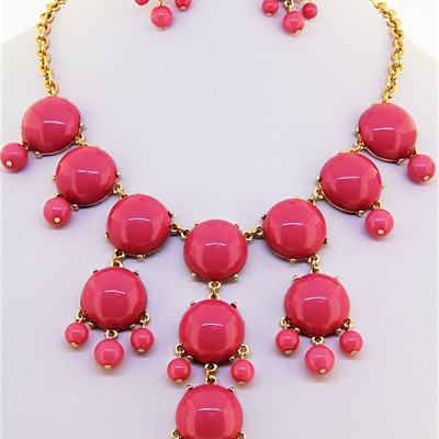 J crew inspired large bubble necklace