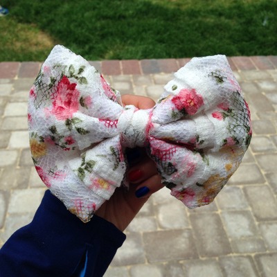 Lace floral bow 