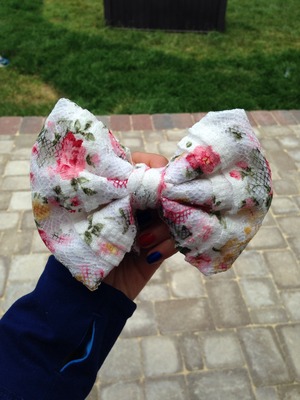 Lace floral bow 