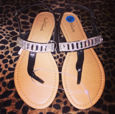 Black Bling Sandals 