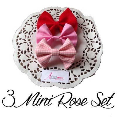 3 mini rose set