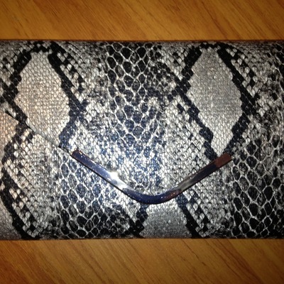 Animal print clutch-large