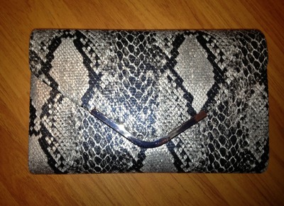 Animal print clutch-large
