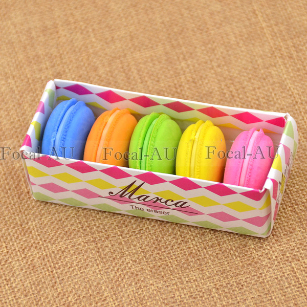 Cute Macarons Colors Rubber Pencil Eraser on Storenvy