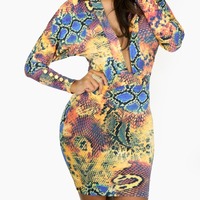 Animal print sexy dress - Thumbnail 1