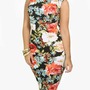 Sexy floral print midi dress-1