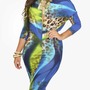 Sexy colorful & animal print dress-1