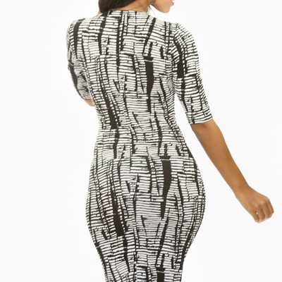 Black and white track dress