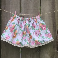 Floral Lace Skirt - Thumbnail 1