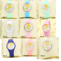 Harajuku Fashion Candy Color Fruit Orange Waterproof Wristwatch,Student Watch - Thumbnail 3