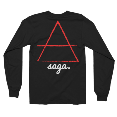 Red line of fire long sleeve t-shirt (black)