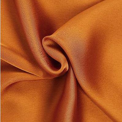 Orange Silk Satin Elegant Draped Design With Long sleeves