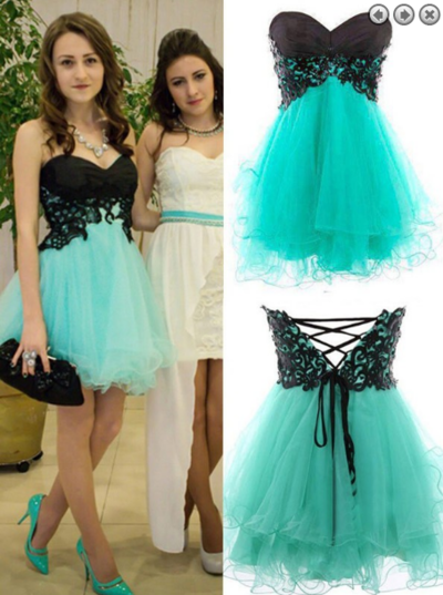 Tulle A-Line Short Prom Dress,Homecoming Dress,Graduation Dress,Party Dress F32