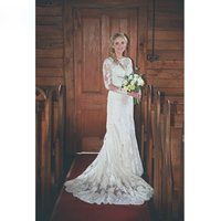 WD27 Mermaid Long Sleeve Lace Charming Wedding Dresses,Wedding Dress Custom Made Wedding Gown, - Thumbnail 1