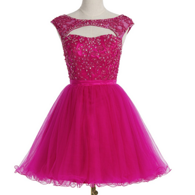 Pretty appliques beading a-line homecoming dress,short prom dresses,cocktail dress,homecoming dress,graduation dress,party dress f126