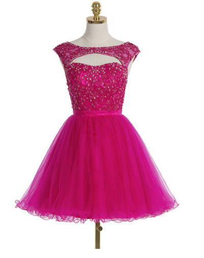 Pretty Appliques Beading A-Line Homecoming Dress,Short Prom Dresses,Cocktail Dress,Homecoming Dress,Graduation Dress,Party Dress F126
