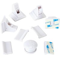  Safety Baby Magnetic Cabinet Locks (4 Locks + 1 Key) - No Tools Or Screws Needed - Thumbnail 3
