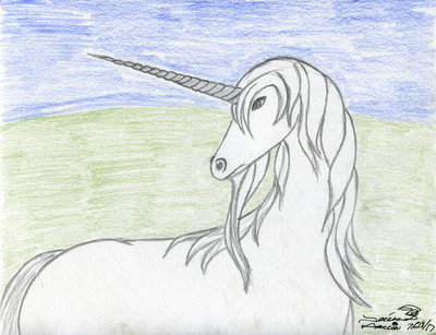 King of the Herd Color Pencil Art (original)