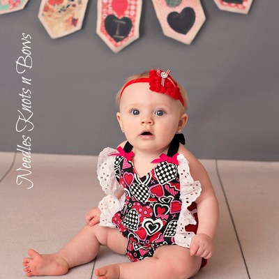 Girls red shabby chic heart headband, girls valentine headband, infants, newborns, toddlers, girls red, heart headband