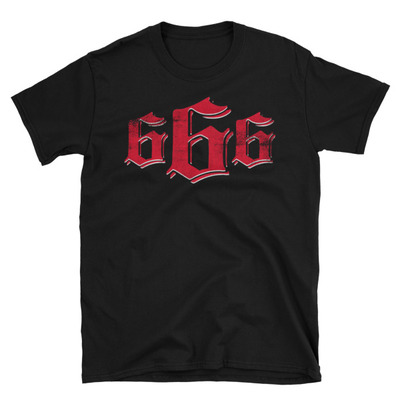 666 the number of the beast unisex t-shirt