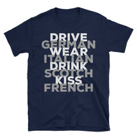 Drive German Cars Unisex T-Shirt - Thumbnail 1