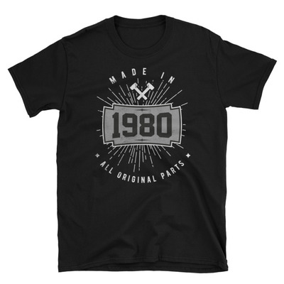 Born in 1980 unisex t-shirt