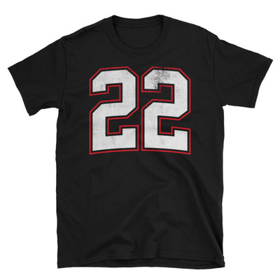 Number twenty two 22 unisex t-shirt