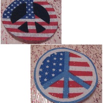 Peace Sign Flag Patches