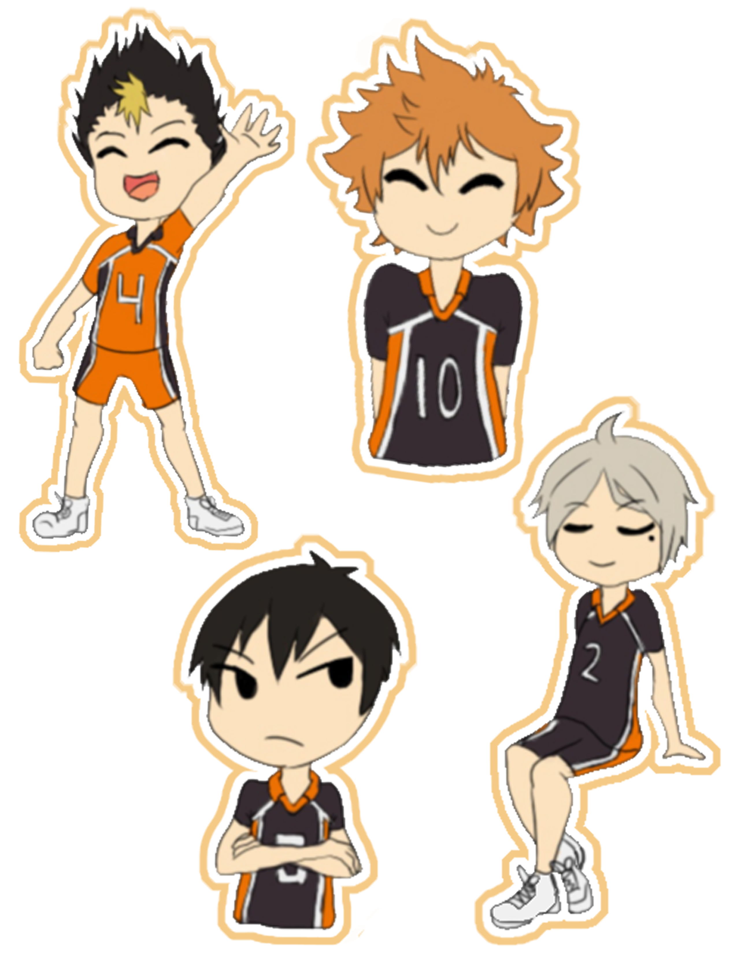 haikyuu sticker set art of thoeris online store powered by storenvy