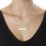 Custom Name Plate Necklace 18k Gold Plated - Thumbnail 1