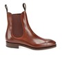  New Handmade Men's Burgundy Square Off Toe Whole-cut Chelsea Dress Men Booot-1