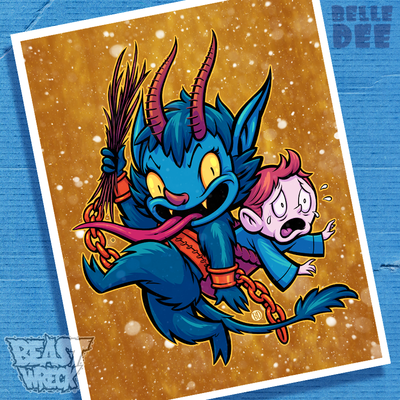 Krampus kutie inked artwork