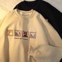 Cute Picture Frame Embroidery Velvet Thick Round Neck Sweatshirt Oversize Hoodie Pullover Sweater E-Girl Kawaii Korean Japanese Harajuku Streetwear-3