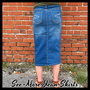 KRISTY MID LENGTH VINTAGE WASH DENIM SKIRT-2