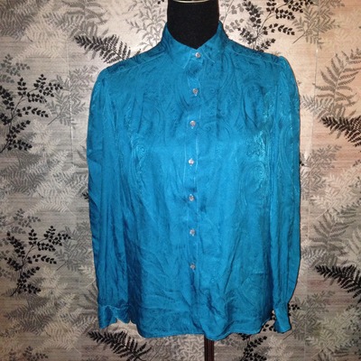 Blue paisley print blouse  