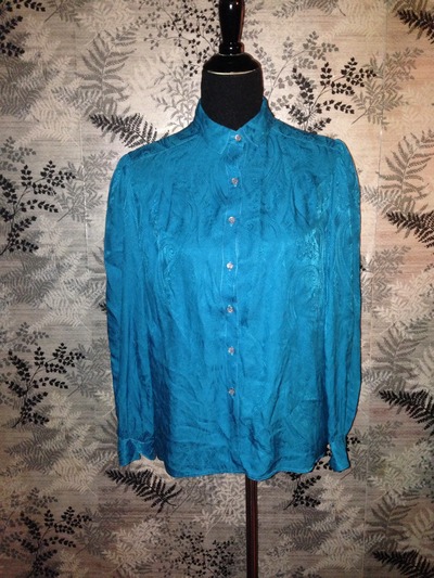 Blue Paisley Print Blouse  